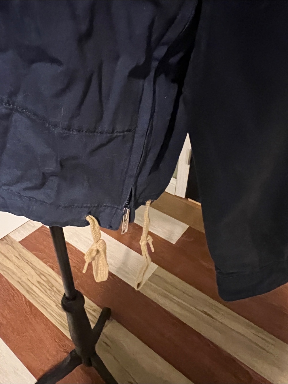 J. Crew Navy and Khaki Hooded Pullover Windbreaker Anorak - Picture 2 of 5